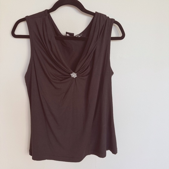 Y2K Mossimo Black Ruched Top - Picture 1 of 4
